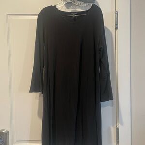 Eileen Fisher Classic Black Long Sleeve Dress